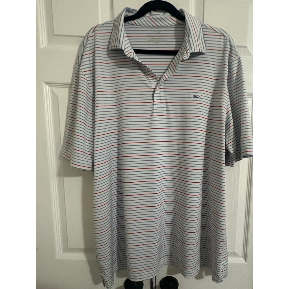 Vineyard Vines Shirt Men 2XL polo stretch performance Golf Bradley OTG Sankaty